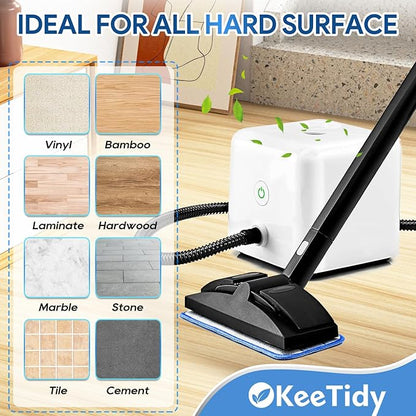 Steam Mop Pads with Washable and Reusable Compatible with ScrubWiz Steam Mop with Detachable Handheld Steam Cleaner, Replacement Accessories for LABIGO 10-in-1 Steam Mop，3+3 Packs