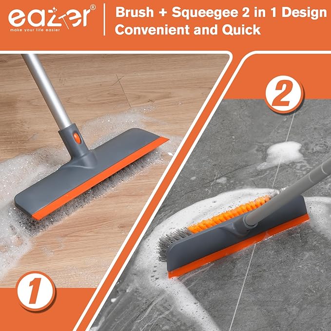 Eazer EAB03-H: Floor Scrubber Brush, 2-in-1 Deck Scrubber Brush