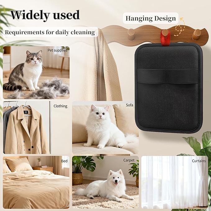 Pet Hair Remover,Static Electricity Grooming Mitt Tool,Machine-Washable for Dog Cat Hair Effortless Lint & Fur Remover for Couch,Carpet,Furniture & Car Seat（1PCS ）