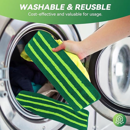 Mop Head Replacement for Libman Freedom Spray Mop - Washable Reusable Wet & Dry Cleaning - Microfiber Spray Mop Pads Refill for Multi-Surface Floor -8 Pack (Green）