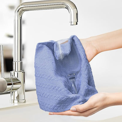 LIVOS Microfiber Cleaning Cloth Roll - 80 Pack, Reusable Paper Towels, Microfiber Towels for Cars, Super Absorbent Lint Free Cleaning Rags for House, Kitchen, Window-Light Purple, 11.5"x11.5"