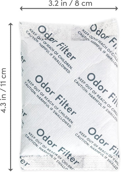 QUALIAZERO Natural Activated Carbon Charcoal Odor Absorber Filter | Eliminator Deodorizer Air Purifying Freshener Refill Bag | For Trash Can, Fridge, Shoes, etc.. | Made with Coconut Shell (3 PACK)