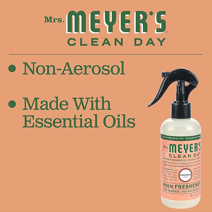 Mrs Meyers Clean Day Room Freshener - Geranium,8 Fl Oz (Pack of 6)