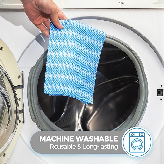 Disposable Dish Cloths,Multi use Reusable Cleaning Cloth,Machine Washable J Cloth,Heavy Duty Handy Cleaning Wipes 11.8" X 19.6" (100 Count)
