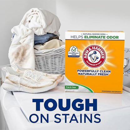 ARM & HAMMER Powder Laundry Detergent, Free of Perfume and Dyes, 100 Loads