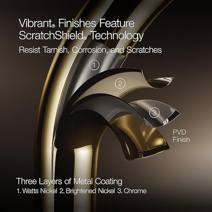KOHLER K-22165-G-BN Forte® Multifunction Hand Shower Head, Handheld Showerhead with 3 Spray Settings, 1.75 GPM, Vibrant Brushed Nickel