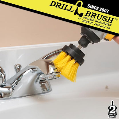 Scrub Brush for Shower - Cleaning Supplies - Scrubbing Bathroom Accessories - Shower Cleaner Brush - Bathtub Scrubber - Sink Cleaner Brush - Tile Grout Cleaner - Shower Door Brush - Glass Door Brush