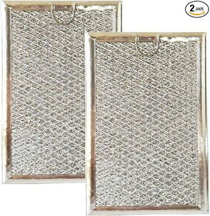 2 Pack Microwave Grease Filter Fit for GE JVM3160DF8BB, JVM3160DF8CC, JVM3160DF8WW, JVM3160RF8SS, JVM1540SM1SS, JVM1540SM2SS Microwave Replacement Part