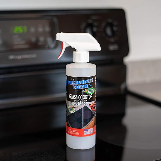 Absolutely Clean Amazing Ceramic & Glasstop oven cleaner heavy duty- Fume Free & Scratch Free - Streakfree - Powerful, Natural Enzymes - USA Made