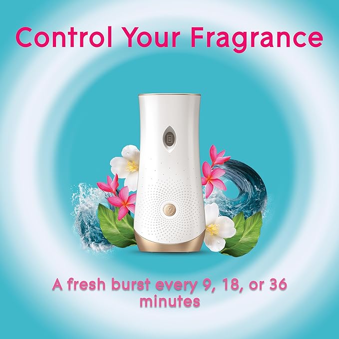 Glade Automatic Spray Refill, Air Freshener for Home and Bathroom, Aqua Waves, 6.2 Oz, 3 Count