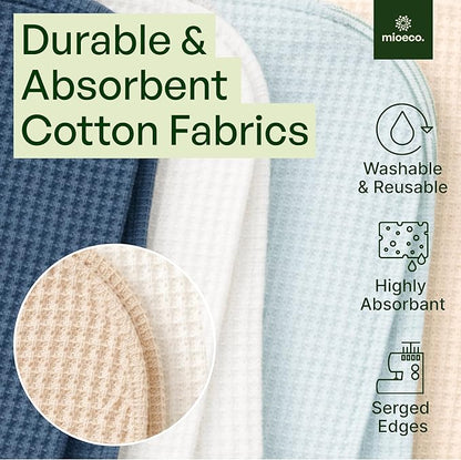 24 Pack Multicolored Reusable Paper Towels - Nature Friendly - Organic Cotton Alternative - Thick, Strong, Paperless Kitchen Dish Cloths - Reusable Napkins - Dish Towels - Cloth Napkin