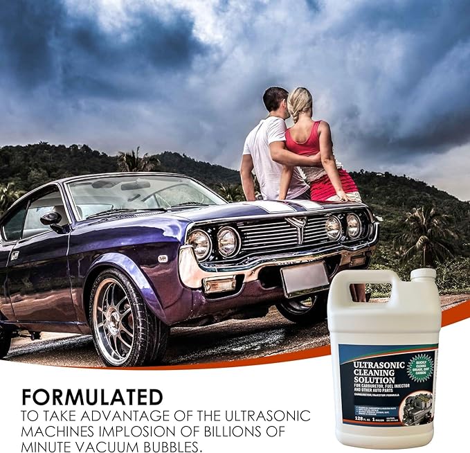 NORTHWEST ENTERPRISES Ultrasonic Cleaner Solution for Carburetors and Engine Parts. Concentrated Washing Compound for use in Ultrasonic Machines and Immersion Washers - Automotive Fluid (32 oz)