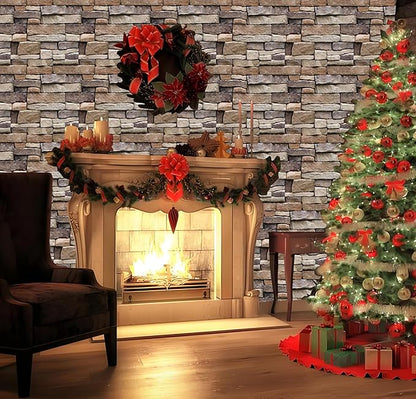 10PCS 3D Wall Panels Peel and Stick, 3D Brick Wallpaper Peel and Stick PVC Stone Wall Panels Self-Adhesive Waterproof Wallpaper for Living Room,Interior Lobby Bedroom Hotel Office Decor