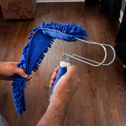 Unger Connect and Clean Microfiber Ceiling Fan Duster, Household Cleaning Supplies to Trap Dust and Dirt, Reusable and Machine Washable Sleeve, Compatible with Threaded Poles for Higher Access