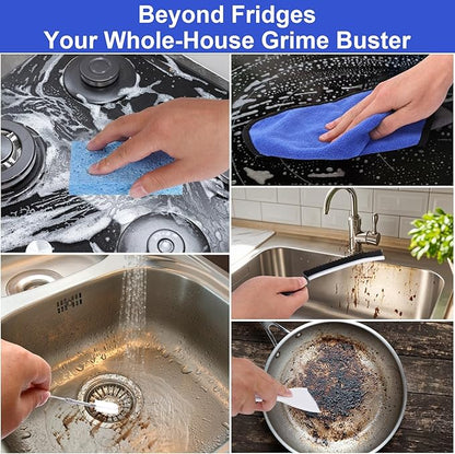 XANGNIER 6PCS Refrigerator Cleaning Brush Set – Complete Deep Clean Kit for Fridge Maintenance, Including Drain Holes, Door Seals, Shelves & Tight Spaces – Flexible, Durable Household Cleaning Tools