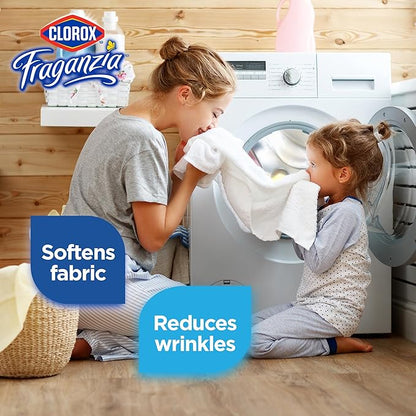 Clorox Fraganzia Fabric Softener Dryer Sheets, Wrinkle Reducing and Anti Static Laundry Dryer Sheets for Great Smelling Clothes, Softens Fabrics, Lavender with Eucalyptus Scent, 240 Count