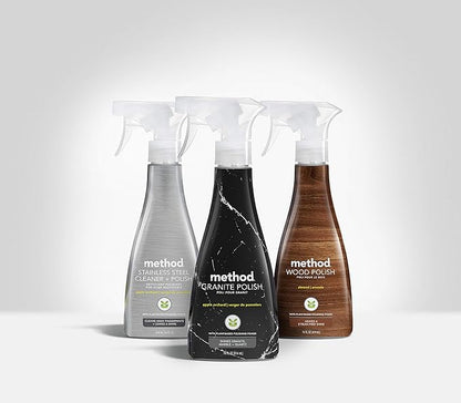 Method Granite Polish, Apple Orchard, Polishes and Shines Granite, Marble and Sealed Stone Surfaces, 14 oz Spray Bottles (Pack of 6)