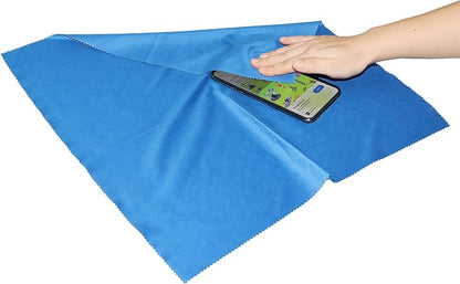 Eco-Fused Microfiber Cleaning Cloth - 16x16 Inch Microfiber Cloth - Pack of 4 Large Cleaning Cloths - Microfiber Cleaning Cloth for Electronics and Monitors