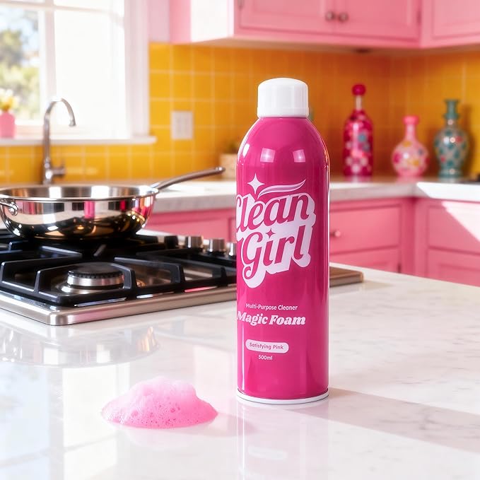 Magic Foam - Satisfying Pink Foaming All-Purpose Cleaner - 500ml Each (Pack of 3)