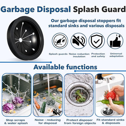 6-Pack Stitokg Garbage Disposal Splash Guard Sink Baffle Cover - with Multi - Function Drain Plugs - Replacement Accessories for Whirlaway, for Waste King, for Sinkmaster & for GE Models