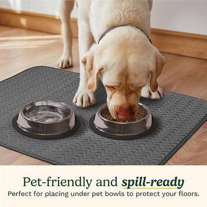Cuisinart Dish Drying Mats for Kitchen Counter - (2) 18" x 24" Ultra Absorbent Dish Drying Mat XL - Foldable, Machine Washable, Fast Drying Dish Mat (Geostripe)