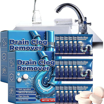 Garbage Disposal Cleaner Deodorizer Tablets - Strong Drain Effervescent Tablet for Kitchen & Bathroom Pipes, Quick-Dissolving Drain Clog Remover, Sink Smell Effervescent Tablets - 1 Year Supply (2Pcs)