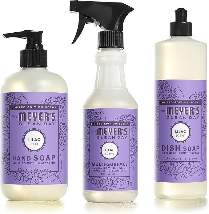 Mrs. MEYER'S Clean Day Limited Edition Lilac Scent Kitchen Basics Set