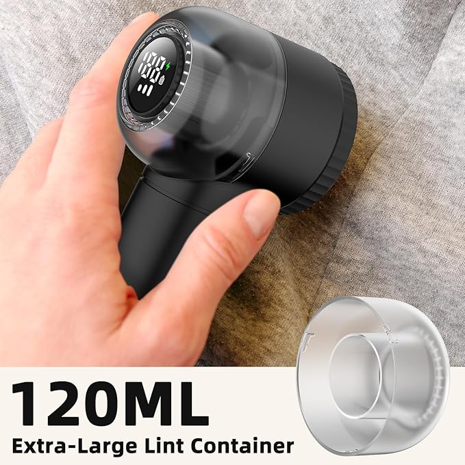 Fabric Shaver Electric Lint Remover Rechargeable Sweater Shaver Dual Protection Removable Bin Easy Remove Fuzz Lint Pills Bobbles ETRR001