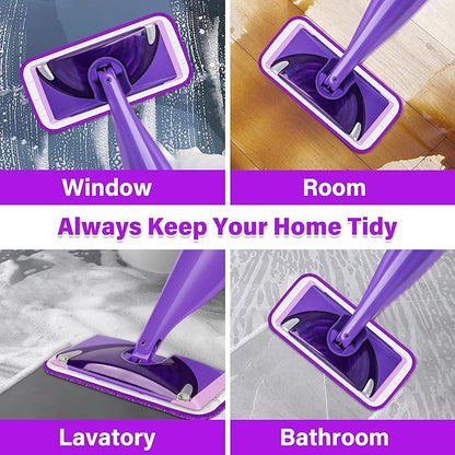 6 Pack Reusable Mop Pads for Swiffer WetJet Spray Mop, Wet Pads Refill Machine Washable Wet Dry Dual Use for Hardwood, Vinyl, Marble, Stone and Glass