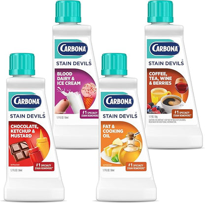 Carbona Liquid Stain Devil Food Clean Up Combo Set | Spot Stain Remover for Clothes