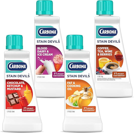 Carbona Liquid Stain Devil Food Clean Up Combo Set | Spot Stain Remover for Clothes