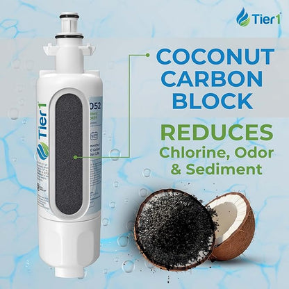 Tier1 RWF1052 ADQ36006101 Refrigerator Water & Air Filter Combo | Replacement for LG LT700P & Kenmore 9690 Fridge Filter - Lasts up to 6 Months | Easy Install | Odor Control | Great Tasting Water