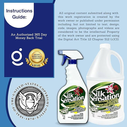 Sparkle Plenty Silk Sensation Artificial Flower & Plant Leaf Cleaner and Shine -Fake Flower Dusting Spray -Silk Plant Cleaner Spray No Wipe -Drip Dry Cleaning Supplies for Artificial Tree, Bundle of 2
