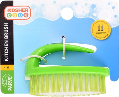 Parve Green Dish Brush – Dishwashing and Kitchen Cleaning and Scouring - Easy Grip Handle, Gentle Bristles – Color Coded Home and Kitchen Accessories by The Kosher Cook