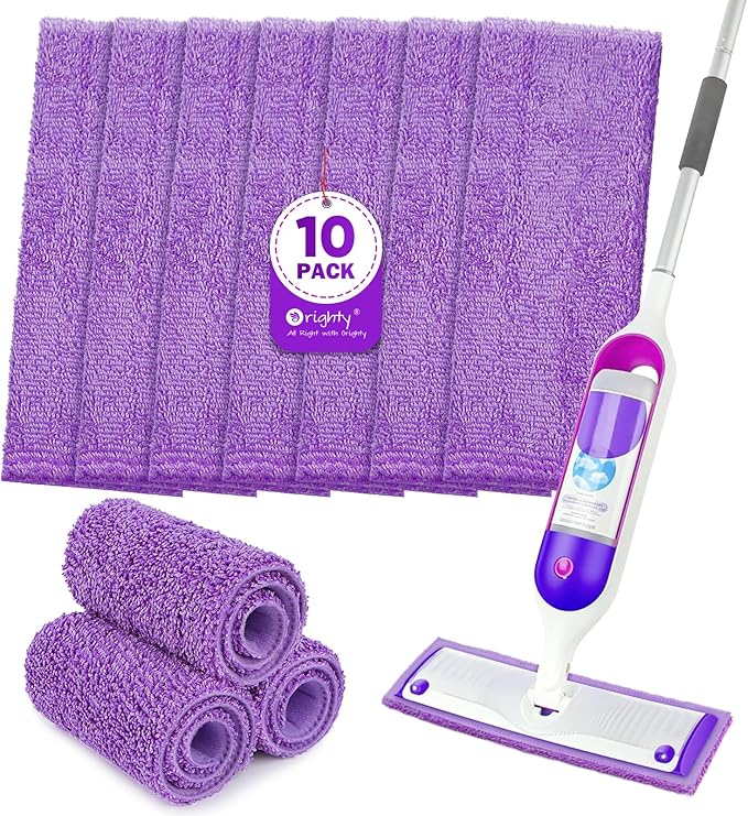 Orighty Reusable Mop Pads for Swiffer PowerMop, 10 Pack Power Mop Pads Refills for 13 ''-15 '' Spray Mop, Microfiber Mop Pads Refills for Multi-Surface Floor, Machine Washable