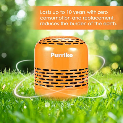 Purriko Refrigerator Deodorizer,Lasts up to 10 Years,Refrigerator Odor Eliminator,Fridge Deodorizer,More Effective Than Baking Soda Bamboo Air Purifying Bags,Orange