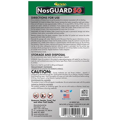STAR BRITE Mold & Mildew Odor Eliminator - 10 Grams - ClO2 Gas Generator - Powerful Chlorine Dioxide Vapor - Long-Lasting Odor Control - Ideal for Homes, Boats & Commercial Spaces (122010)