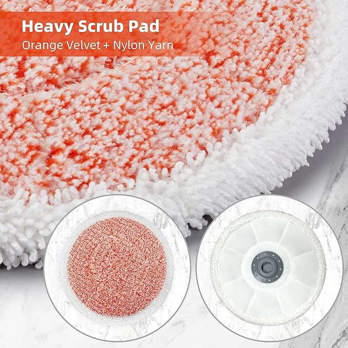 Rotating Mop Replacement Pads Compatible with Bissell Spin-Wave 3897A 3712C 3712W SmartSteam Scrubbing Steam Mop, Spinwave Mop Pads 12 Pack