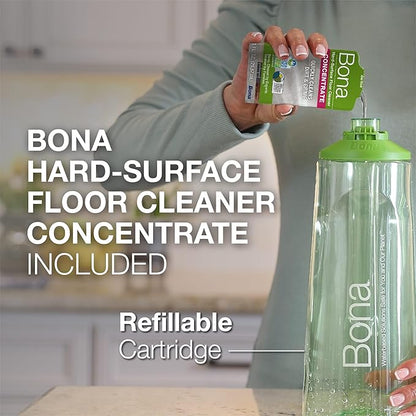 Bona Multi-Surface Floor Premium Spray Mop - Includes Multi-Surface Floor Cleaner Concentrate and Machine Washable Microfiber Cleaning Pad - For Stone, Tile, Laminate and Vinyl LVT/LVP Floors