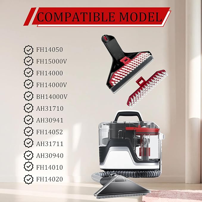 FH14050 Brush Replacement Parts Compatible with Hoover CleanSlate Plus Machine Carpet Cleaners for FH15000V FH14000 FH14000V BH14000V AH31710 AH30941 FH14052 AH31711 AH30940 Spot Tough Stain Brush