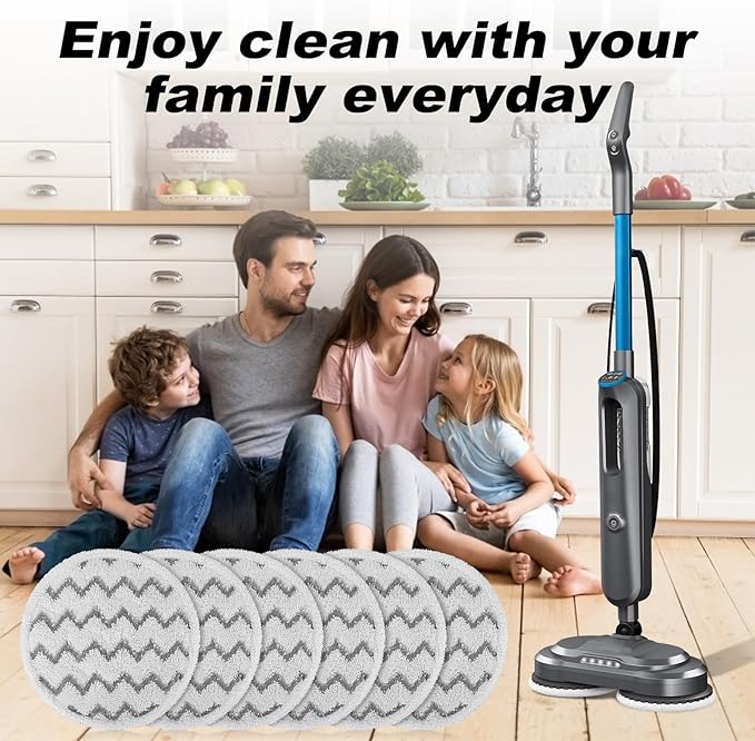 Sgizoku 3897A Steam Mop Pads for Bissell SpinWave SmartSteam Scrubbing Steam Mop - Replacement Rotating Mop Head Fit 3897A 3712 3712W, Model No 1641112 (12Pack