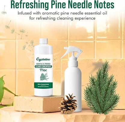 Pine Needle Natural Cleaning Concentrate |16 oz| Cleaner Concentrate, Pine Essential Oil Cleaner, Best Non Toxic All Purpose Cleaning Supplies, Inspired Blyss Aroma Mop Soap
