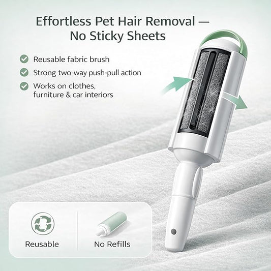 Pet Hair Remover Roller- Pet Hair Removal Tool with Strong Grip for Effortless Cleaning- Pet Hair Roller Lifts Fur from Clothes, Furniture & Car- Keep Your Home Fur-Free with Easy Cat Hair Lint Roller