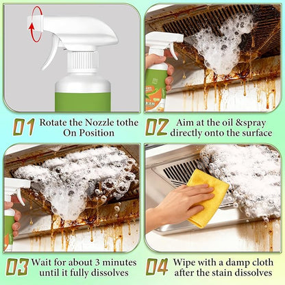 Natural Enzyme Formula to Household Appliances,Fly Clease Multi-Purpose Cleaner, Natural Enzyme Formula for Household Appliances, Multi-Purpose Cleaner for Hood, Oven, Stove & More (1)