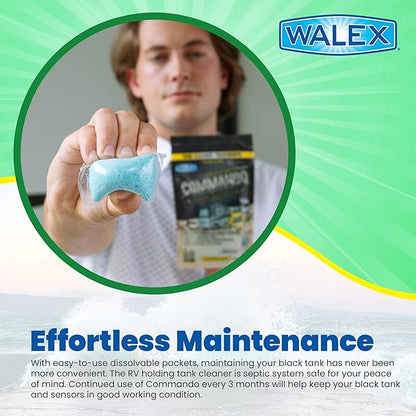 Walex CMDOBK Commando Black Tank Cleaner, 40 Pack Drop-Ins