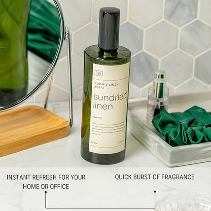 Craft & Kin Sundried Linen Room Spray for Bedding, 6.76 oz, Pillow Spray, Long-Lasting Room Freshener, Soothing Aroma Mist for Home & Washroom