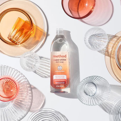 Method Super Shine Liquid Dish Soap, Powered by Enzymes, Among the Orchards Scented, 16 fl oz