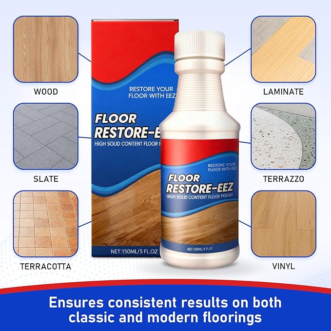 Floor Restore Cleaner, Hardwood Floor Restorer and Shine Enhancer for Tile, Floor Restorer & Polish for Tile, Helps Conceal Small Scratches, Quick-Drying Protective Finish(2PCS)