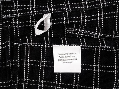 KAF Home Assorted Flat Kitchen Towels - Set of 10, 18 x 28 Inch (Black)
