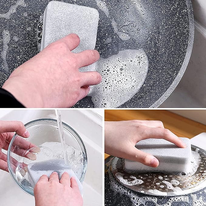 Individually Wrapped Sponges Kitchen Dishwashing Sponge Bulk, Non Scratch Dishes Scouring Pad Dishcloth, Odor-Free Sponge Wipes for Household Cleaning Dishes Travel Apartments (Grey 600 Pack)